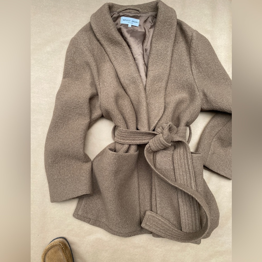 Apiece apart S wool wrap coat